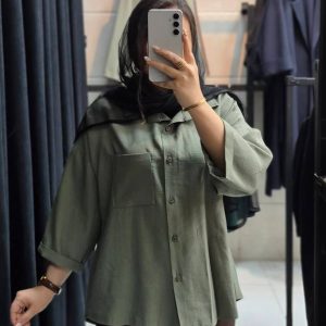 شومیز سیلک پاکتی